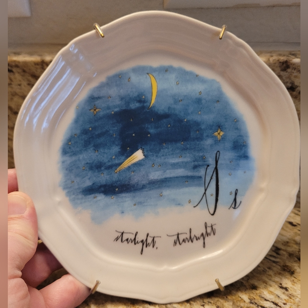 Anthropologie Linea Carta Alphabet Plate